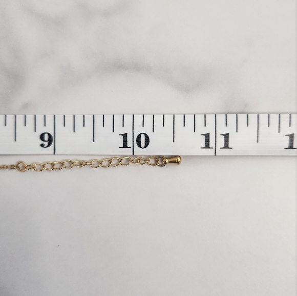 Gold & Mother Of Pearl Layered Butterfly Anklet - Picture 14 of 14